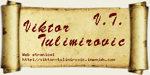 Viktor Tulimirović vizit kartica